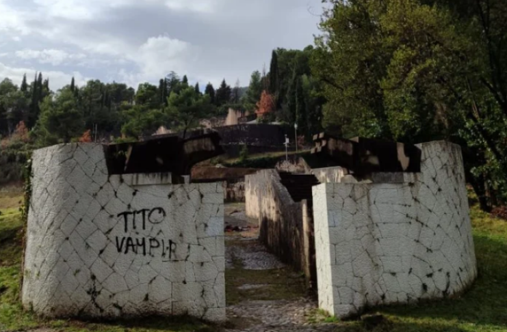 Partizansko groblje Mostar, skrnavljenje / BHRT